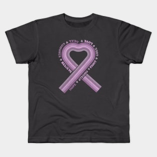 Purple Ribbon Kids T-Shirt